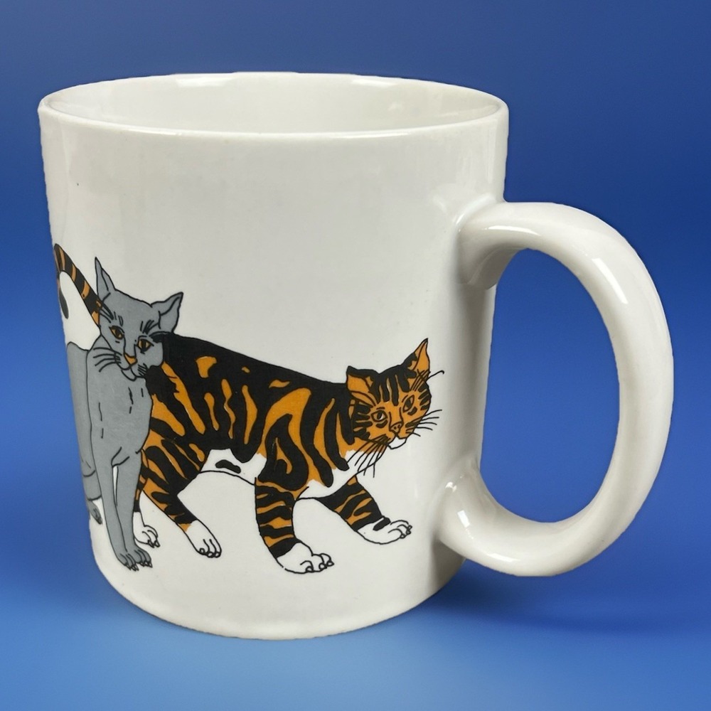 Cats Coffee Mug 1980s Trend Pacific Los Angeles USA Vintage Cat 🐈 🐈⬛
